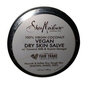 SHEA MOISTURE 100% VIRGIN COCONUT VEGAN DRY SKIN SALVE 3.5 OZ TIN SEALED